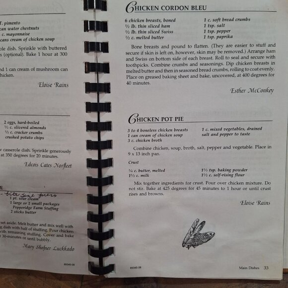 Shofner Lutheran Chapel Bicentennial Cook Book 08 Recipe Bedford County Tennesse - Picture 6 of 10